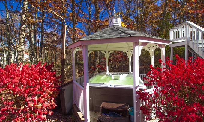 East Stroudsburg Villa | Stunning Poconos Villa - Hot Tub, Pool, Game Room, Firepit, BBQ & more.