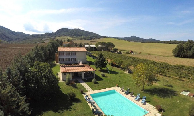 Pomarance Villa | Stunning private villa with WIFI, private pool, TV, terrace, panoramic view and parking