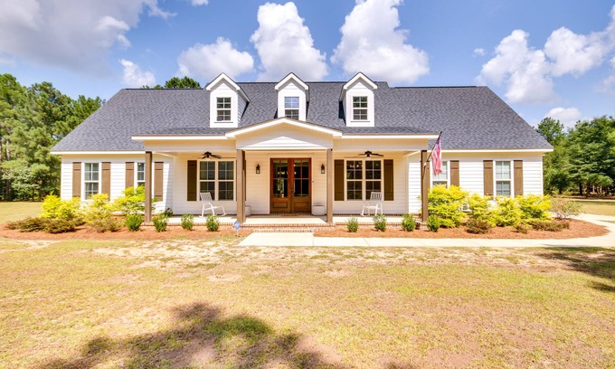 Peach Orchard House | Stylish Hephzibah Home w/Fire Pit & Theater Room!