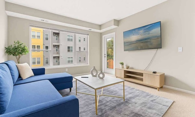 West Seventh Apartment | Stylish Queen 2BR Spot | Near XCEL + Free Parking