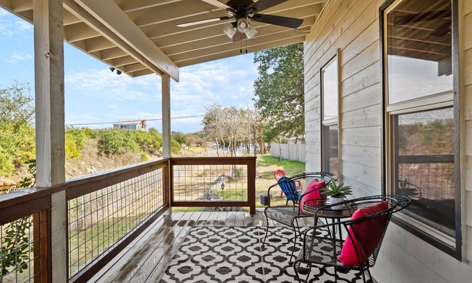 Spicewood House | Stylish themed cabin w/hot tub, gym, sauna, and cold plunge