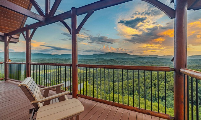 Sevierville Cabin | Summit View Cabin: Epic Views, Pool, Hot Tub, Game Room, all Essentials Provided