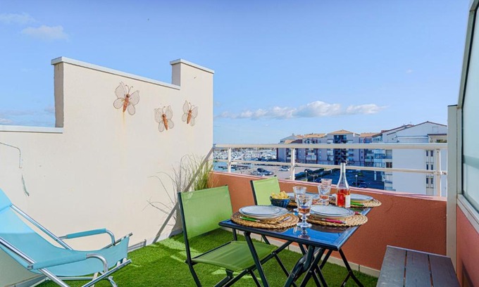 Frontignan Apartment | T2 Mer à 80m Soleil Climatisé Frontignan Plage le parfum du sud