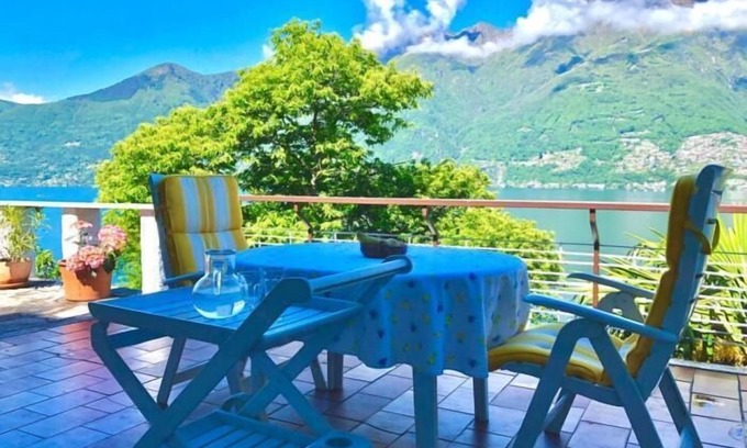 Pino Lago Maggiore Apartment | Tastefully furnished 2-room apartment with a large balcony and dream lake view