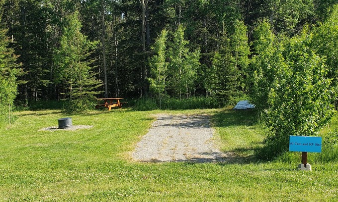 Sundre RV Rental | Tent and RV site on the James River at Stark Ranch Resort Site #1