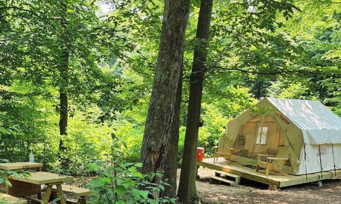 Logan RV Rental | Tentrr Signature Site - Lazy Ferret Glamping - Camp Bobcat