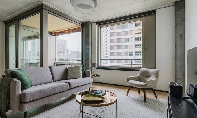 Seebach Apartment | Terrific Oerlikon 1BR w/Balcony, W/D & Elevator, by Blueground