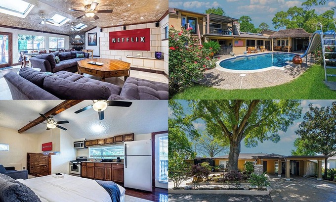 Spring Branch East House | Texas Size + Pool + Hottub + Bar + 8 bedroom+ Ping Pong + Guest Suite