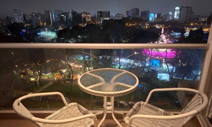 Santa Beatriz Apartment | The best view, in front of the magical circuit of the waters. includes garage.