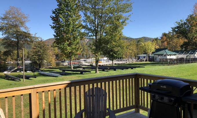 Salisbury Apartment | The Cabana, a Studio apt. w/private deck on Lake Dunmore w/beach. Generator.