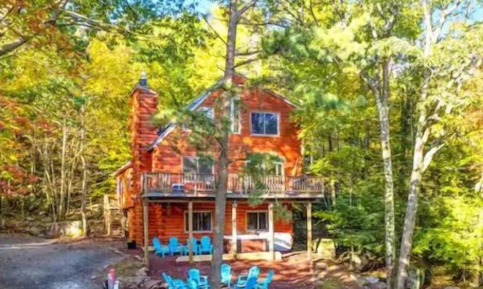 Briar Crest Woods Cabin | The Challenge House-mega games-hottub-beach-lake-The ultimate Poconos game house