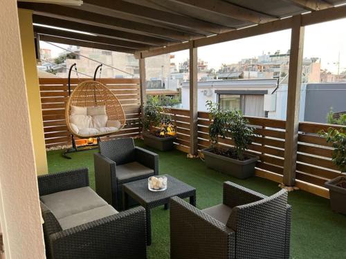 Kinosargous Apartment | The Condo Spacious terrace Acropolis Views