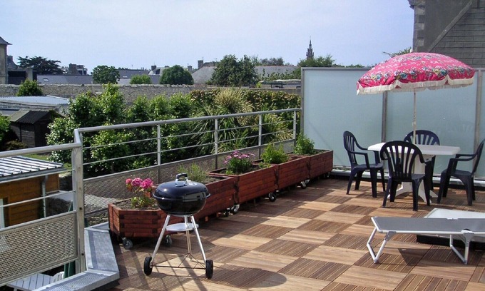 Roscoff House | The ESCALE very comfortable house downtown and its large terrace, 200 m sea