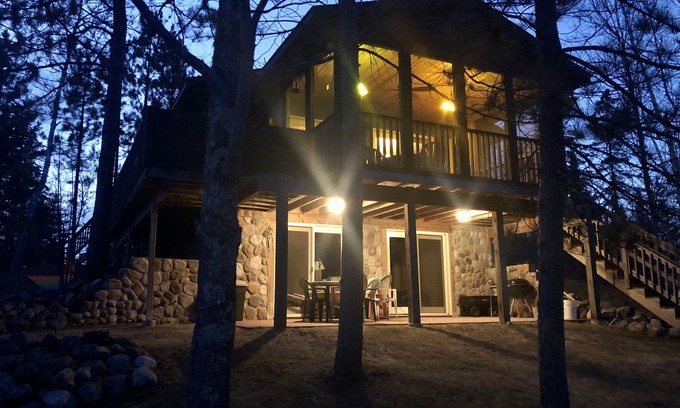 Bigfork Cabin | The Hideaway. Private secluded lake cabin on 25 acres & optional pontoon rental.