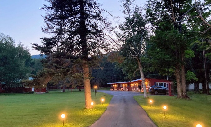 Indian Lake House | The Lorca ADK Motel Room 8 - two beds