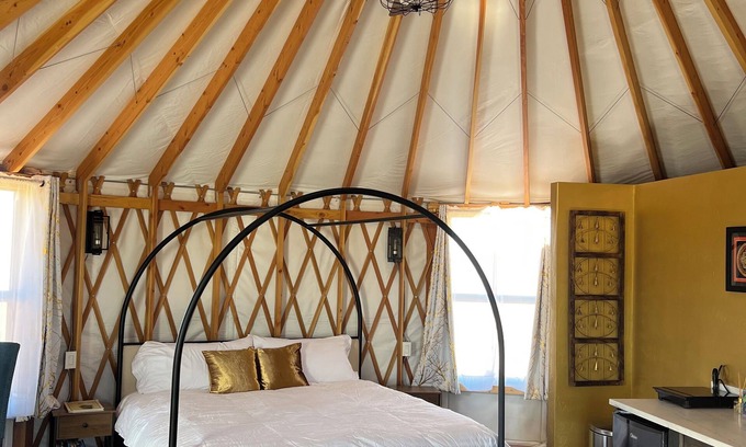 Big Water Resort | "The Lotus" Private Yurt at Nomad Yurts. Central to all Lake Powell offers.