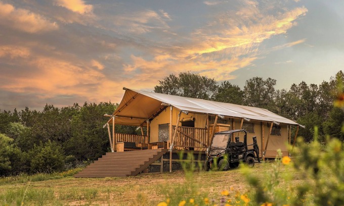 San Saba Cabin | The Meadow Tent at Hilla Ranch Glamping