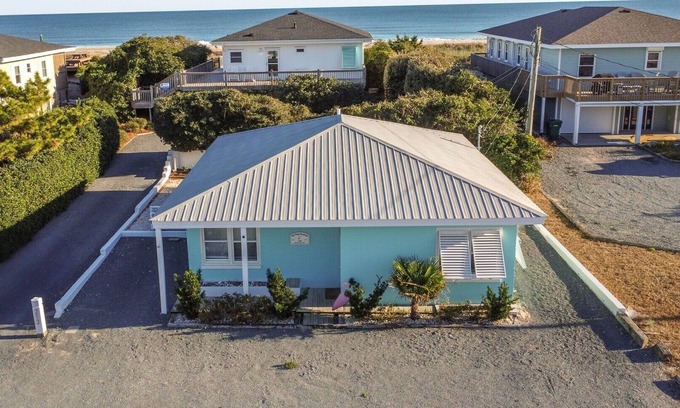 Topsail Beach House | "The Pink Flamingo" Charming Coastal Cottage Steps from the Beach