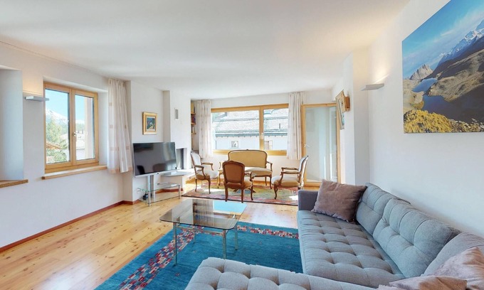 Celerina-Schlarigna Apartment | The spacious 3 room apartment is located in a multi - family house at the villag