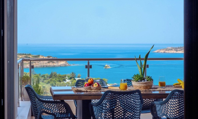 Agios Nikolaos Apartment | Thea Panoramic Sea View