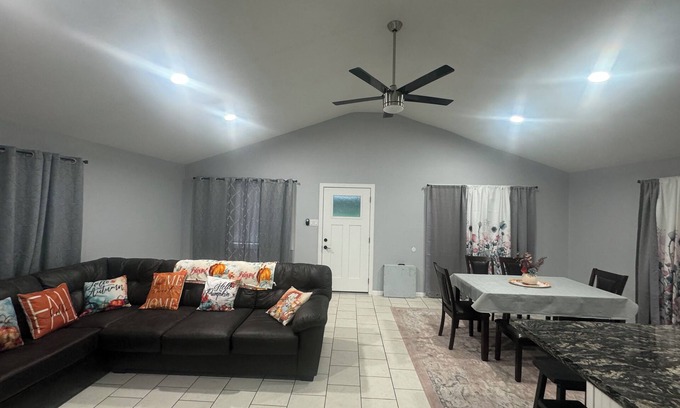 Harlingen House | This charming three-bedroom, two-bathroom home is perfect for your weekend!