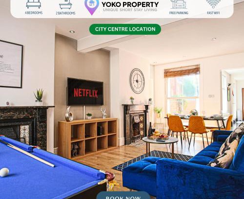 Northampton House | Thrift House - Central Location - Free Parking, Pool Table, Fast Wifi, Smart TV with Fast Wifi by Yoko Property