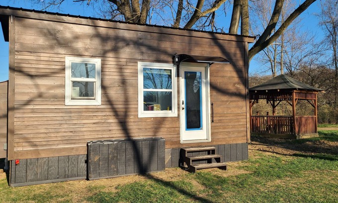 New Paris Cabin | Tiny Home at Camp Mahanaim - New Paris, OH - Private Lake