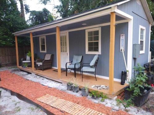 Southwest Orlando House | Tiny home barn style in backyard with Animals