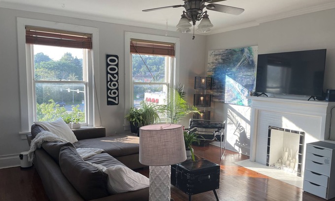 Carnegie Condo | Top floor, Corner Unit Condo in Historic Building Downtown Carnegie