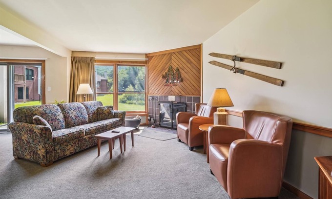 Central Vermont- Killington Condo | Trail Creek 11 on a ski home trail.