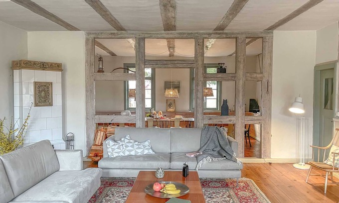 Luckow House | traumHaff® memorial Summer by the Sea, private NORDICSPA, 2 fireplaces, boat, dog