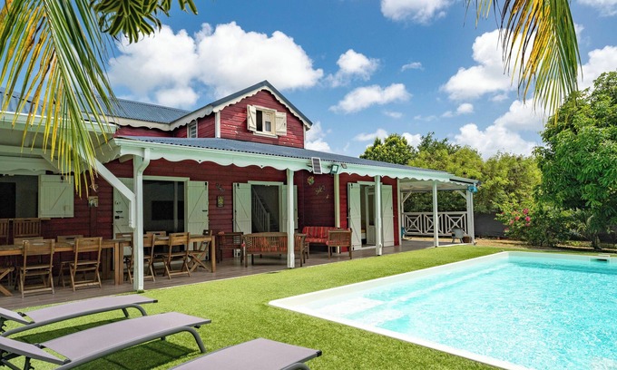 Anse-Bertrand Villa | Tropical escape in an authentic Creole villa with private saltwater pool.