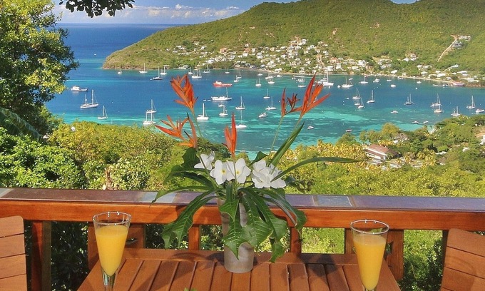 Friendship Bay Cottage | Tropical Hideaway Palm Cottage - Stunning Views - 5* Boutique Accommodation