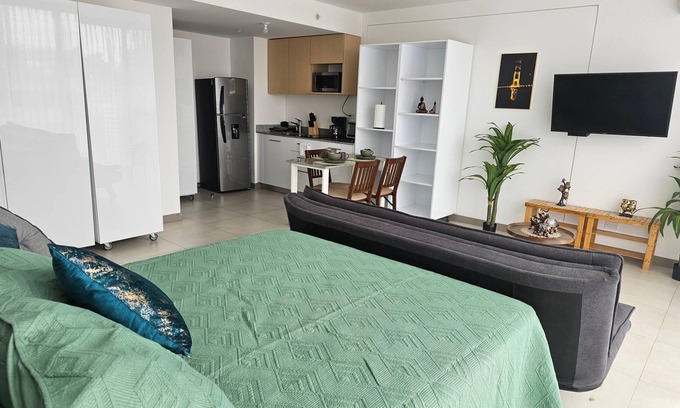 San Pedro Apartment | Tropical Vista iFreses, 2nd floor! AC, TV and Pool