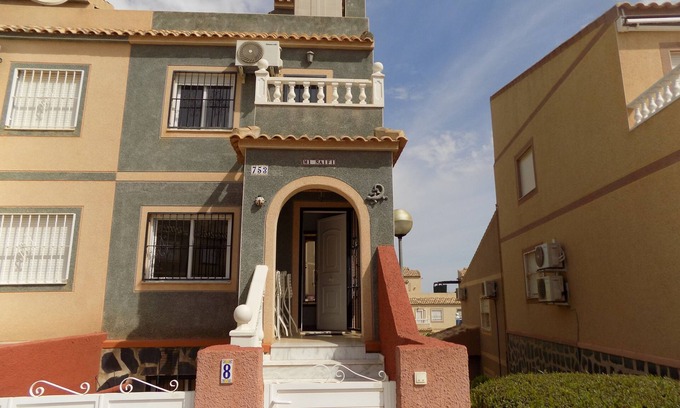 Gran Alacant House | Two bedroom Town house with basement, aircon, communal pool, wifi and sea views