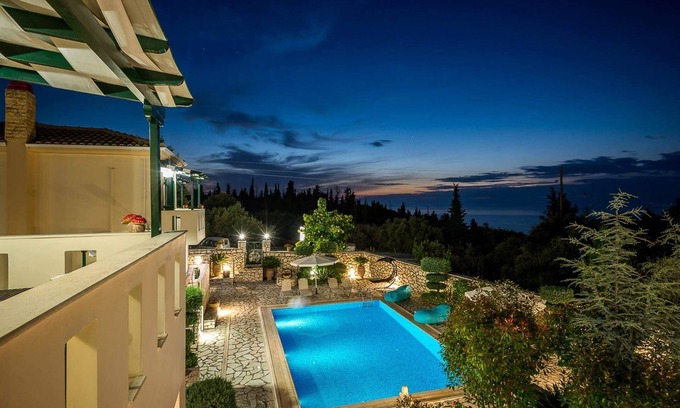 Agios Nikitas Villa | Two Deluxe exclusive pool villas for 4 + 2 close to beaches with wonderful view