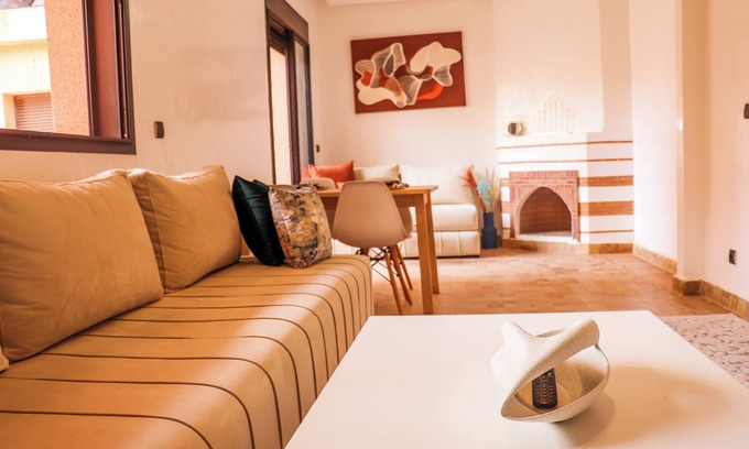 Marrakech Apartment | Typical Moroccan 2BR, Pool, Gym, Security 24h