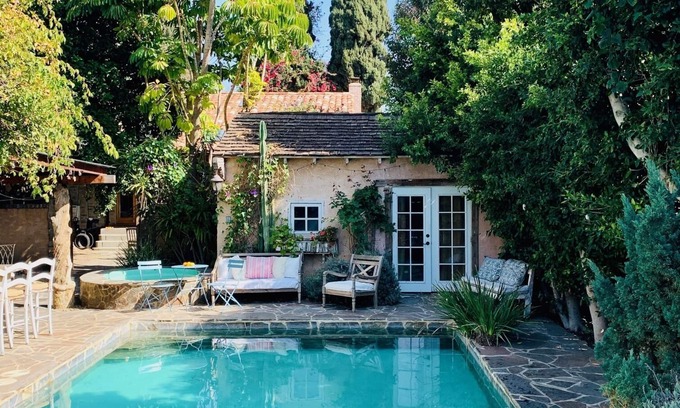Mar Vista House | Under the Tuscan Sun Studio-Style Cottage With Stone Pool in West LA