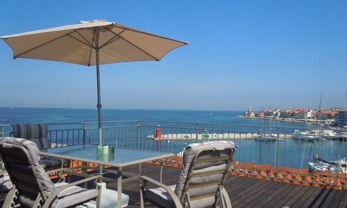 Piran Apartment | Unique spacious sea view apartment with rooftop terrace