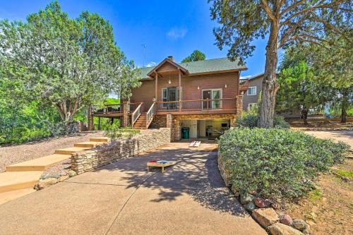 Payson House | Log Cabin in Payson with Deck, Mtn and Creek Views