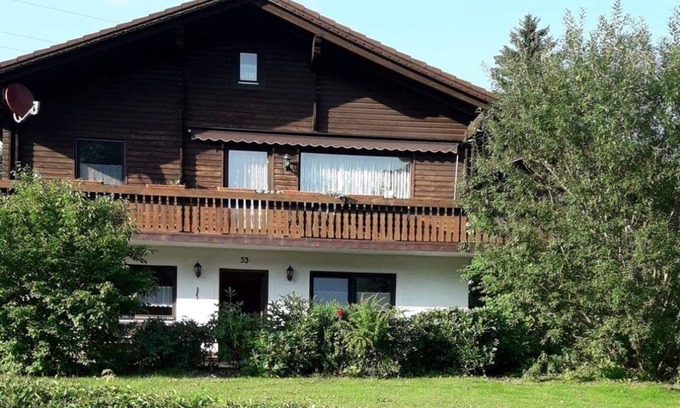 Arrach Apartment | Vacation Apartment "Oehlenschlaeger Nr. 53 EG" with Mountain View, Terrace and Garden