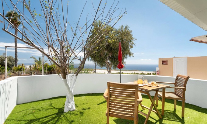 Armenime Apartment | Vacation 'Beautiful Sea View and Pool Finca 4' with Shared Pool, Private Terrace and Wi-Fi