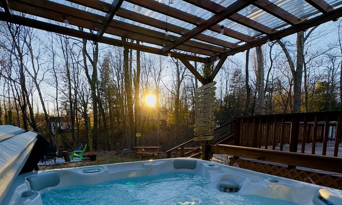 Cresco House | Vacation Home in the Poconos with Hot tub, Fire pit, BBQ Grill, & Game Room