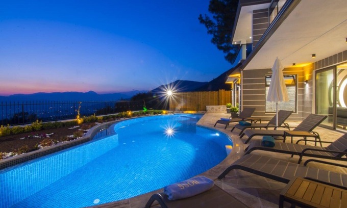 Uzumlu Villa | Very Private Villa for 6, Heated indoor Pool, Sauna & Turkish Bath