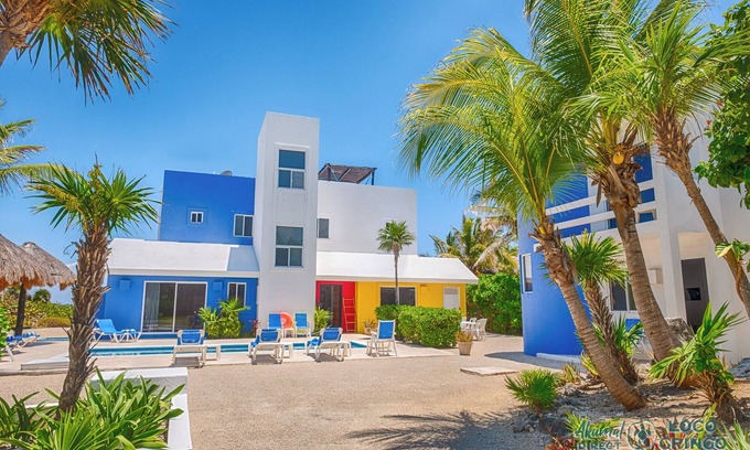 Akumal Villa | Vibrant and colorful ocean side villa with pool, AC and much more!