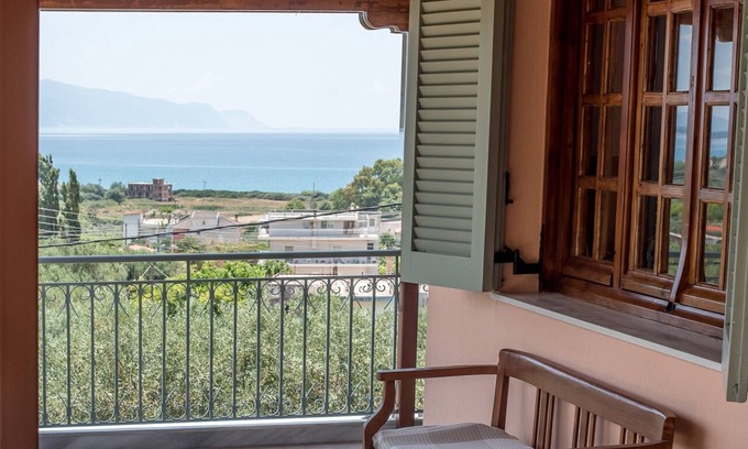 Kanali Villa | Villa Artjeta: Overlooking the sea and surrounded by numerous olive trees