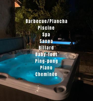 Cerons House | Villa Baptiste Spa Sauna Billard Piano ping-pong baby-foot Piscine près de Bordeaux