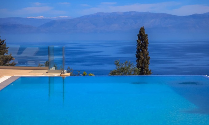 Agia Pelagia Chlomou Villa | Villa Belvedere, a hidden paradise in Corfu. High luxury villa with amazing view