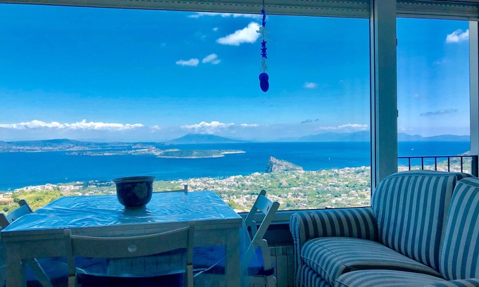 Barano d'Ischia Villa | Villa 'Bianca -Un Angolo Di Paradiso' with Sea View, Wi-Fi and Air Conditioning