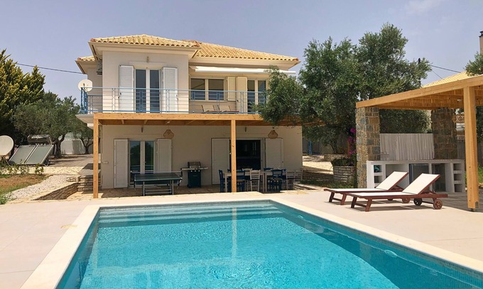 Pylos-Nestoras Villa | Villa Carla with private pool, sea view, peacefully located, close to the beach